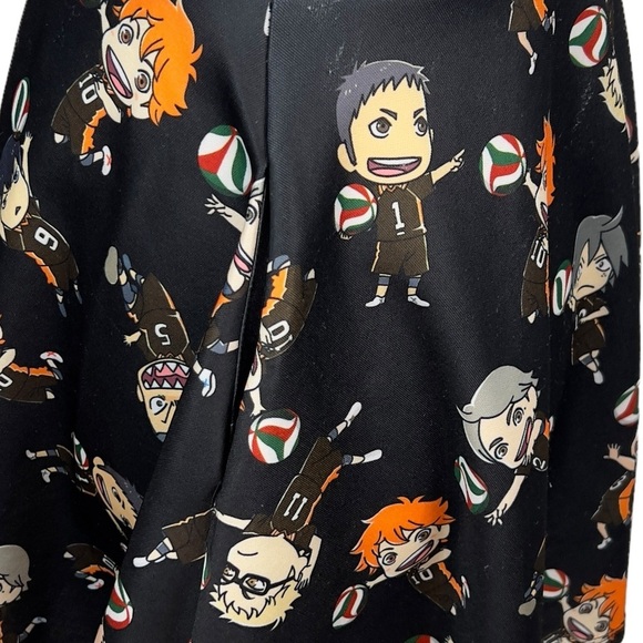 Hot Topic Haikyu Chibi Japanese Character Cosplay Anime Suspender Mini Skirt - Picture 9 of 12